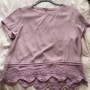 Lavender Cropped Blouse